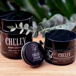 Glow & Nourish Trio Includes: – 100g Body Butter – 50g Moisturising Balm – Lip Balm